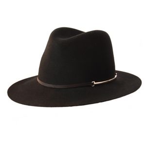 Janessa Leone : Black Wide Brim Fedora